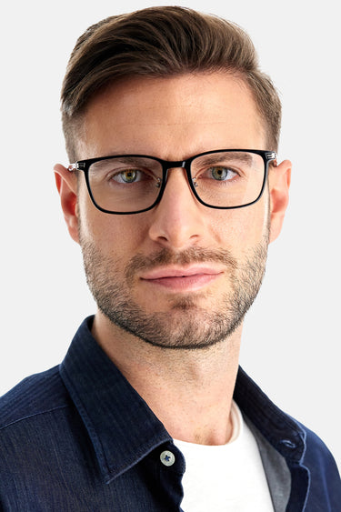 Premium Men Polaroid Eyeglasses: PLD D426/G - Black - SpecSMART Eye Clinic (Front Face View)